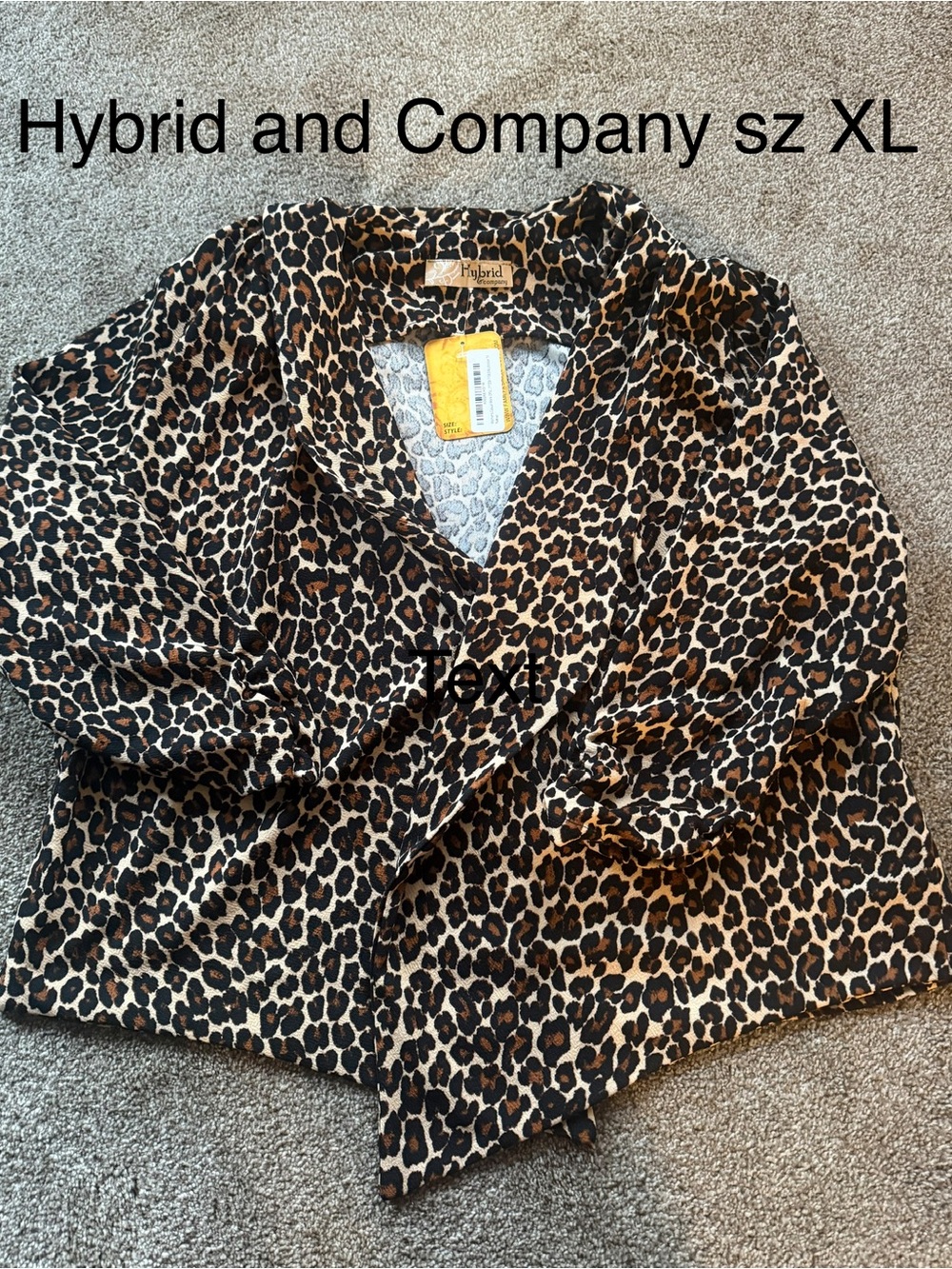 Hybrid & Company Leopard Print Button-Down Shirt - Brown/Black